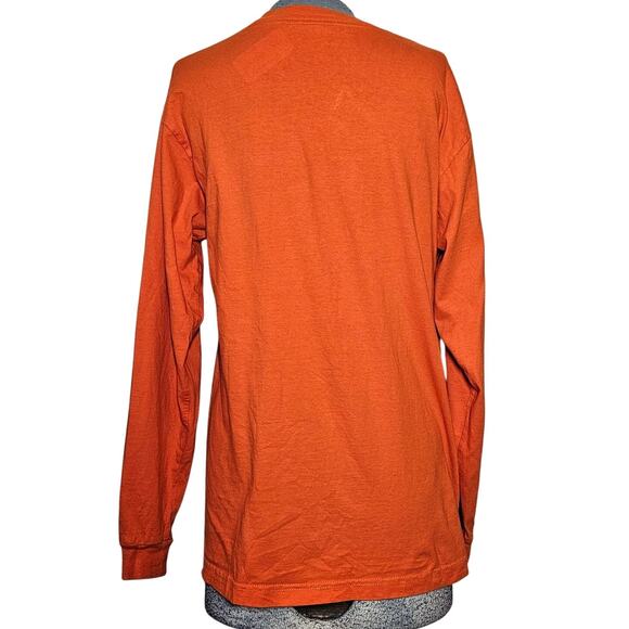 Auburn University Orange Cotton Long Sleeve Tee Size Medium - Picture 2 of 3